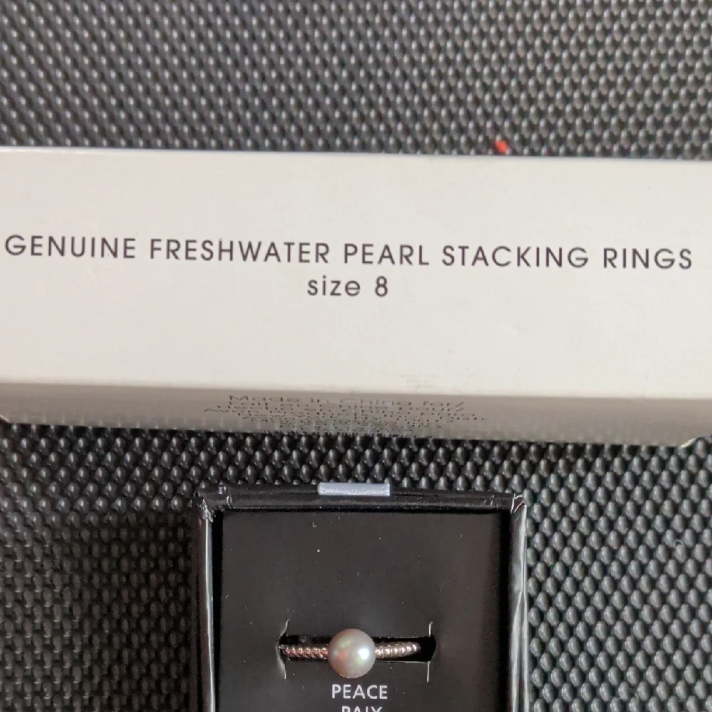 Freshwater Pearl Stacking Rings Set - Picture 3 of 9